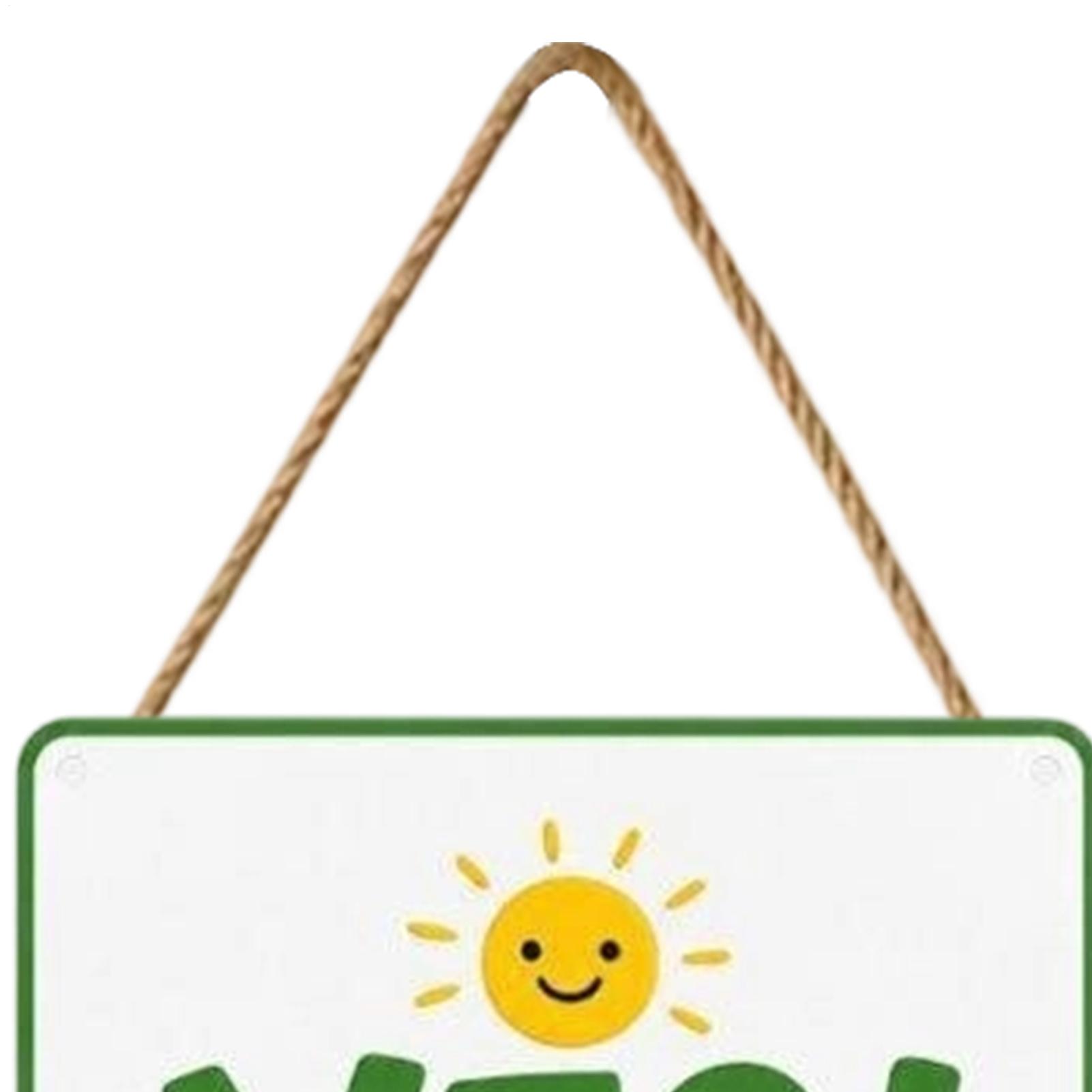 Kids Outdoor Garden - Metall-Türschild, doppelseitig, „Sommer – ruhige Zeit“,