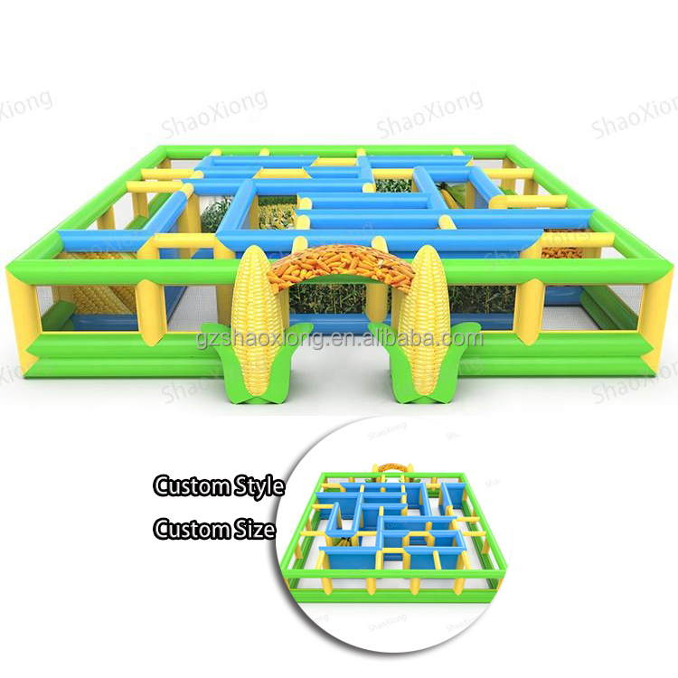 Kids Outdoor Zone - Aufblasbares Spiel im Freien, großes Labyrinth,