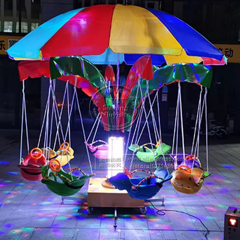 Kids Outdoor Umbrella Chair - Merry Go Round Regenschirm Karussell Kinderschaukelstuhl