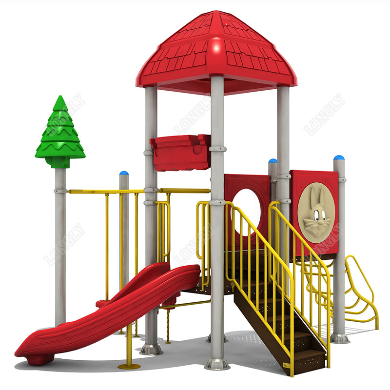 Kids Outdoor Garden - Rote Kunststoffrutsche für Kinder LLDPE Freizeitpark-Ausrüstung