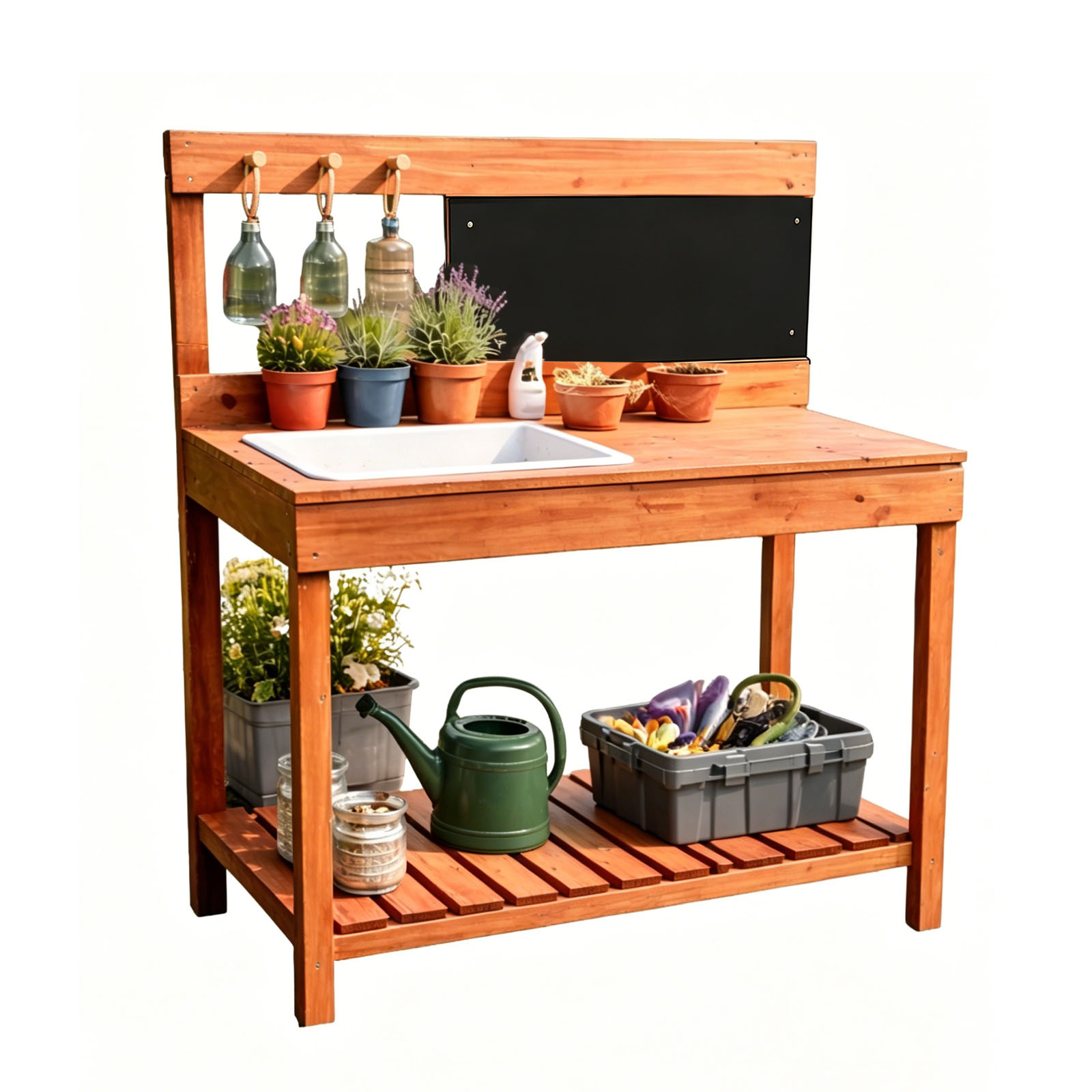 Kids Outdoor Garden - Holz-Pflanztische für Kinder, Garten-Arbeitstische für drinnen