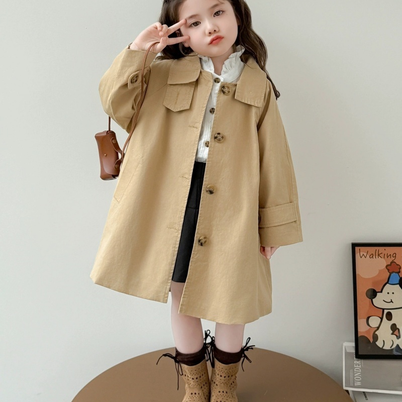Kids Outdoor Jacket - Mädchenmantel, Windjacke, Baumwolle, Oberbekleidung, 2026, Vintage,