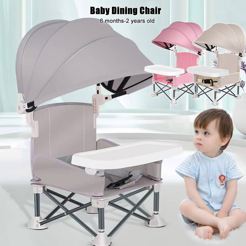 Kids Outdoor Foldable Chair - Baby faltbarer Esszimmerstuhl aus Aluminiumlegierung, Kinder-Esstisch,