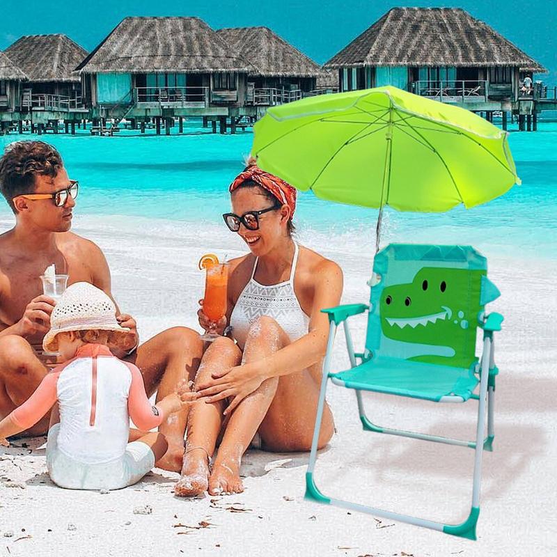 Kids Outdoor Umbrella Chair - Kinder-Regenschirmstuhl, Strandsandstuhl mit Sonnenschirm, windabweisender Sandsitz