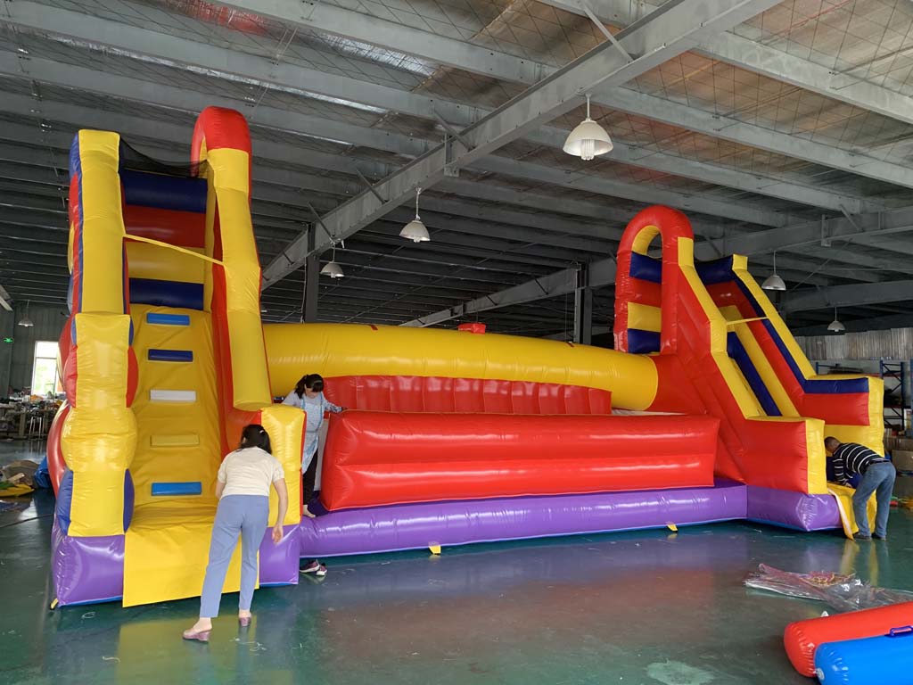 Kommerzielle riesige aufblasba – Kids Outdoor Obstacle Course Bewertung und Preis
