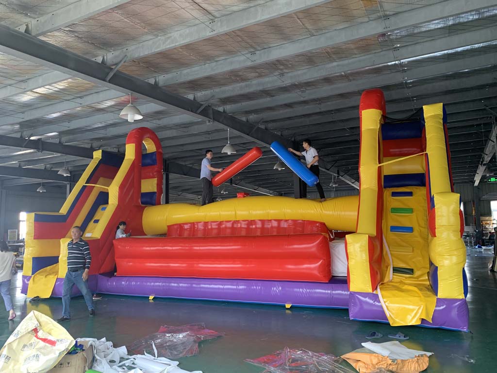 Kommerzielle riesige aufblasba – Kids Outdoor Obstacle Course Bewertung und Preis