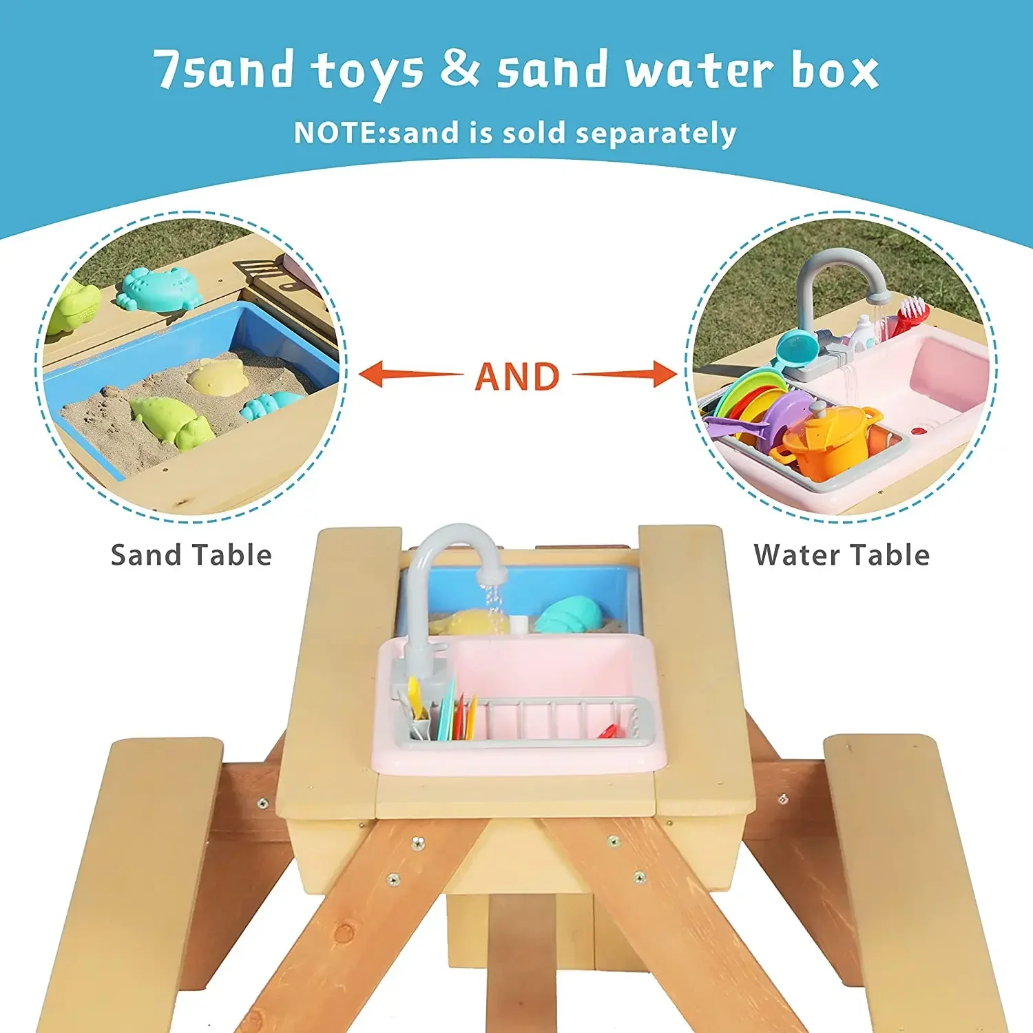 # Kinder-Picknicktisch, Esstis – Kids Outdoor Picnic Table Bewertung und Preis