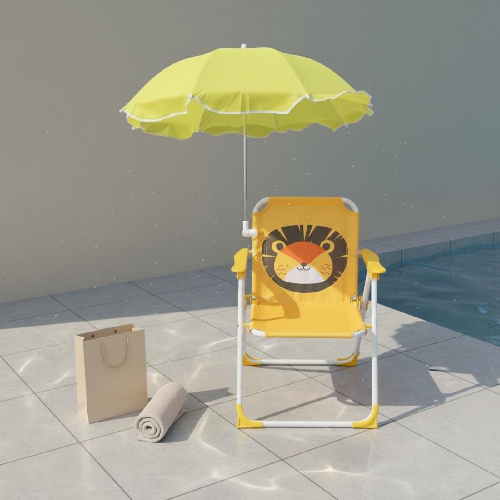 Outdoor-Kinder-Strandstuhl mit – Kids Outdoor Umbrella Chair Bewertung und Preis