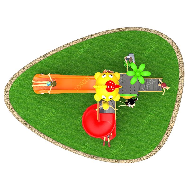 Kommerzielle Kunststoffrutsche – Kids Outdoor Garden Bewertung und Preis