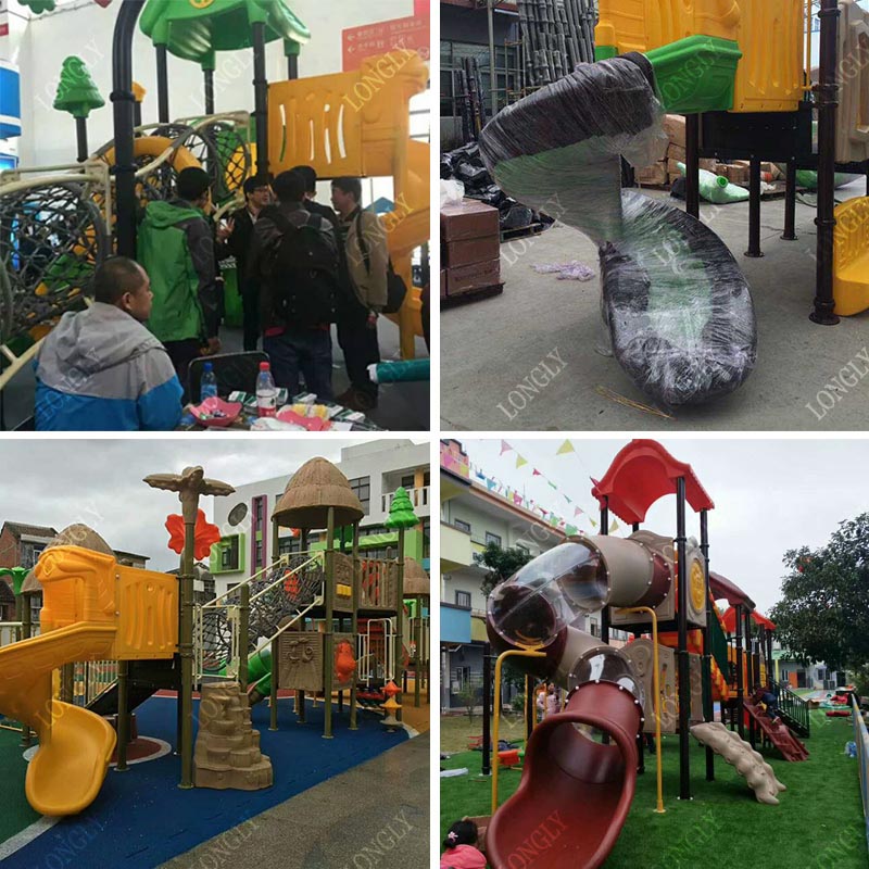 Kommerzielle Kunststoffrutsche – Kids Outdoor Garden Bewertung und Preis