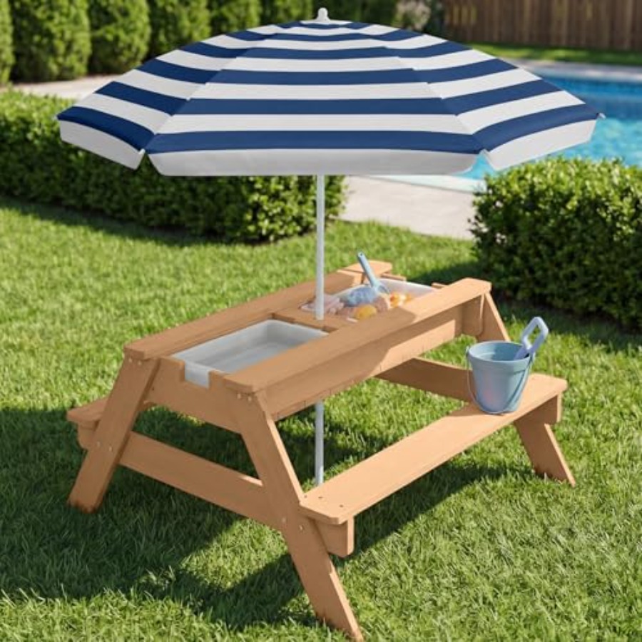 Outdoor-Kinder-Picknicktisch m – Kids Outdoor Table With Umbrella Bewertung und Preis