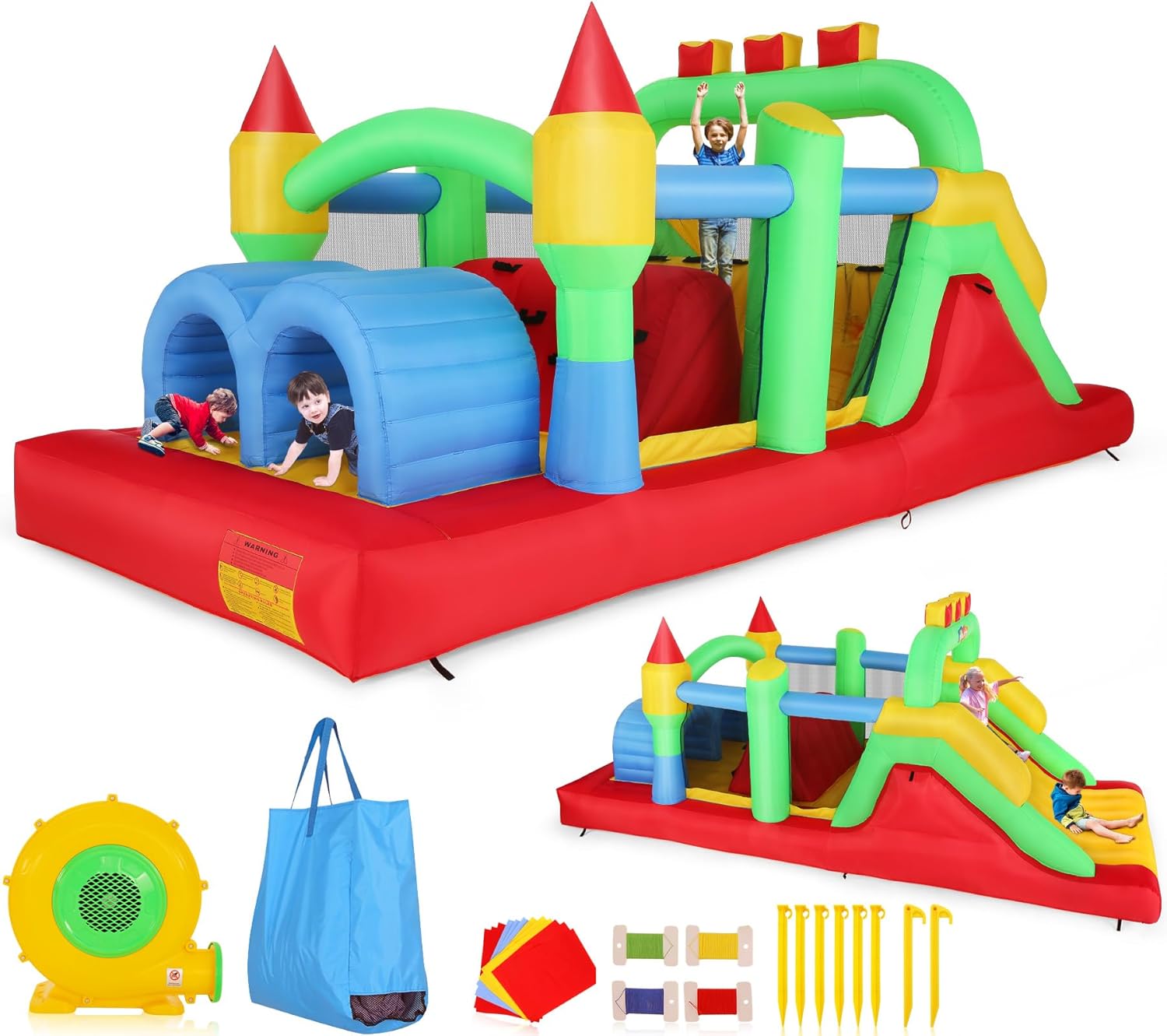 KF Aufblasbarer Hindernisparco – Kids Outdoor Obstacle Course Bewertung und Preis