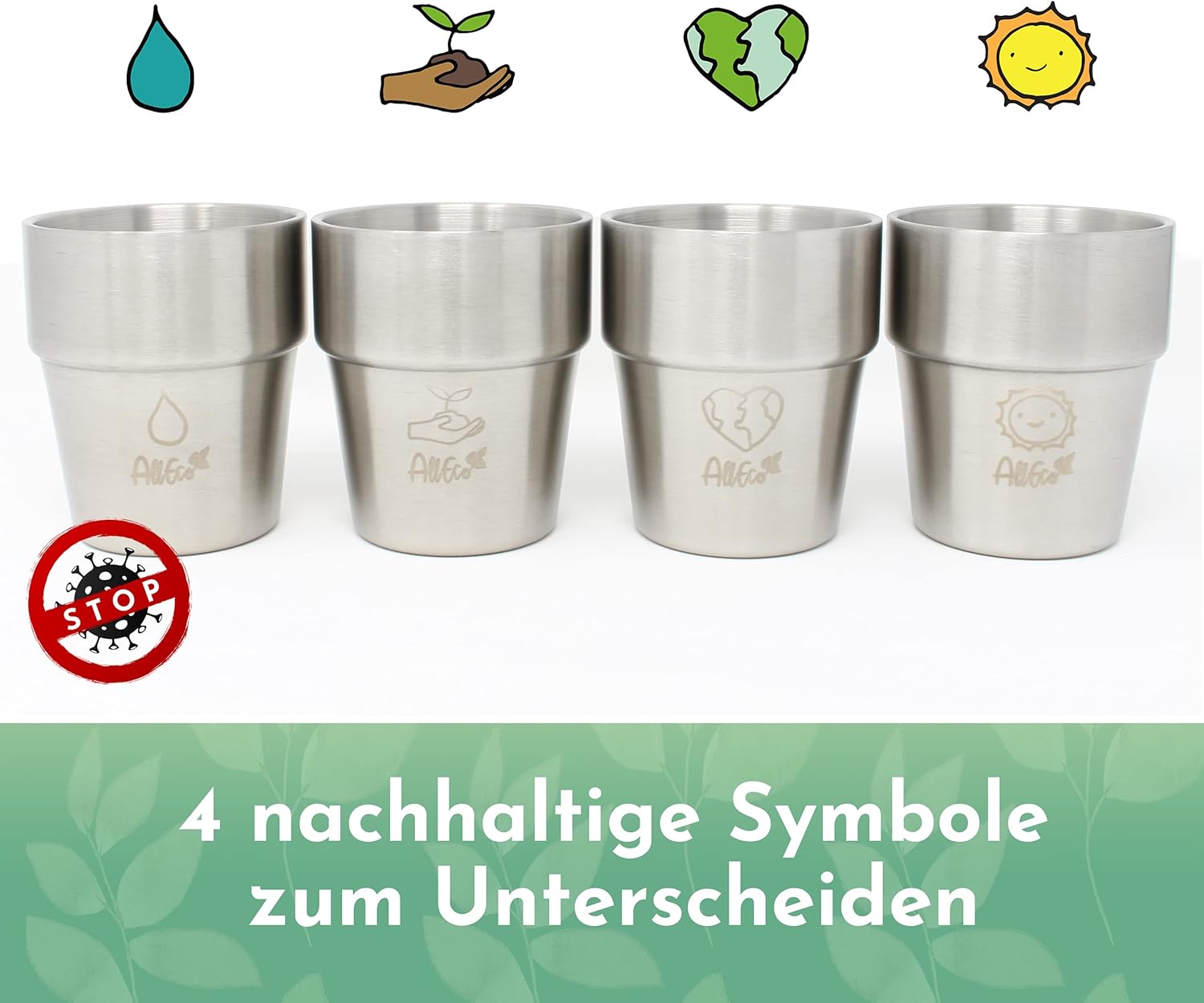 4 Sets 300ml Nachhaltige Wiede – Outdoor Kid Friendly Bewertung und Preis