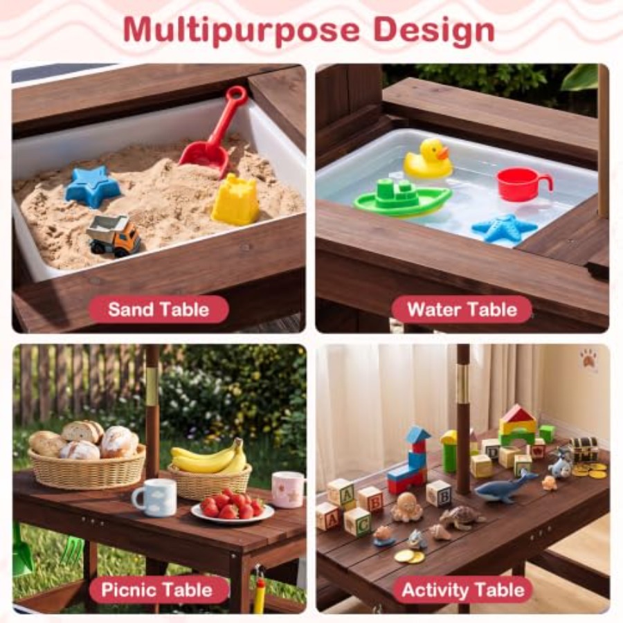 Outdoor-Kinder-Picknicktisch f – Kids Outdoor Table With Umbrella Bewertung und Preis
