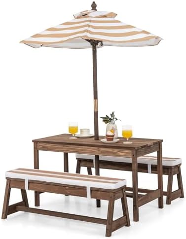Kinder-Picknicktisch, Outdoor- – Kids Outdoor Table With Umbrella Bewertung und Preis