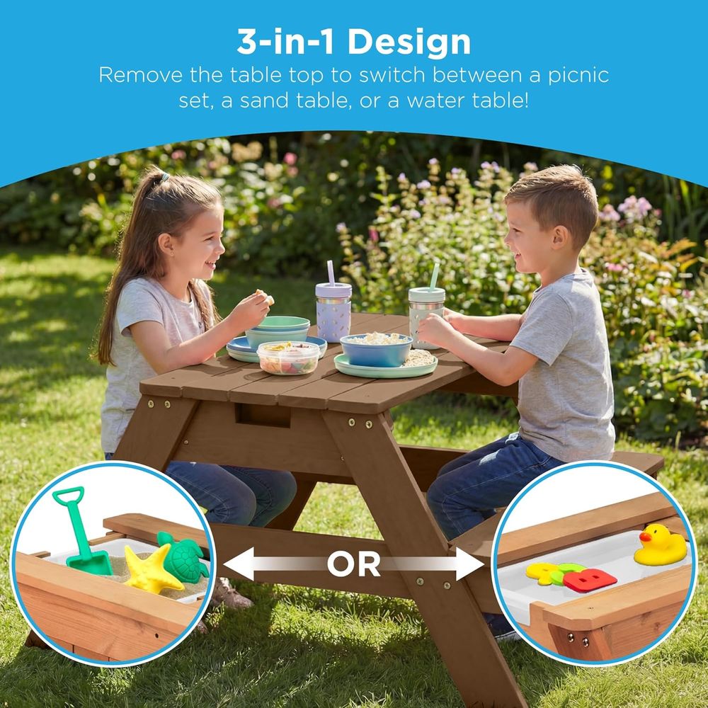 Kinder-Picknicktisch mit Sonne – Kids Outdoor Picnic Table Bewertung und Preis