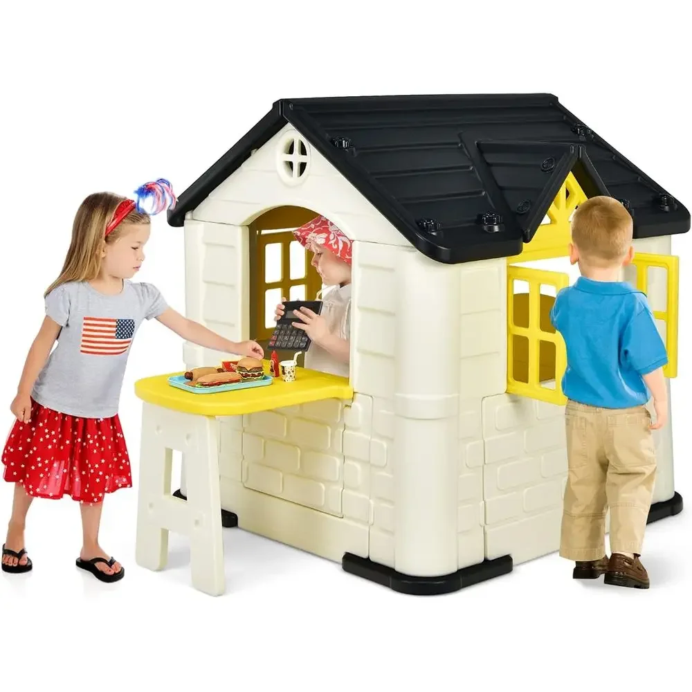 Spielhaus für Kinder, Gartenha – Kids Outdoor Picnic Table Bewertung und Preis