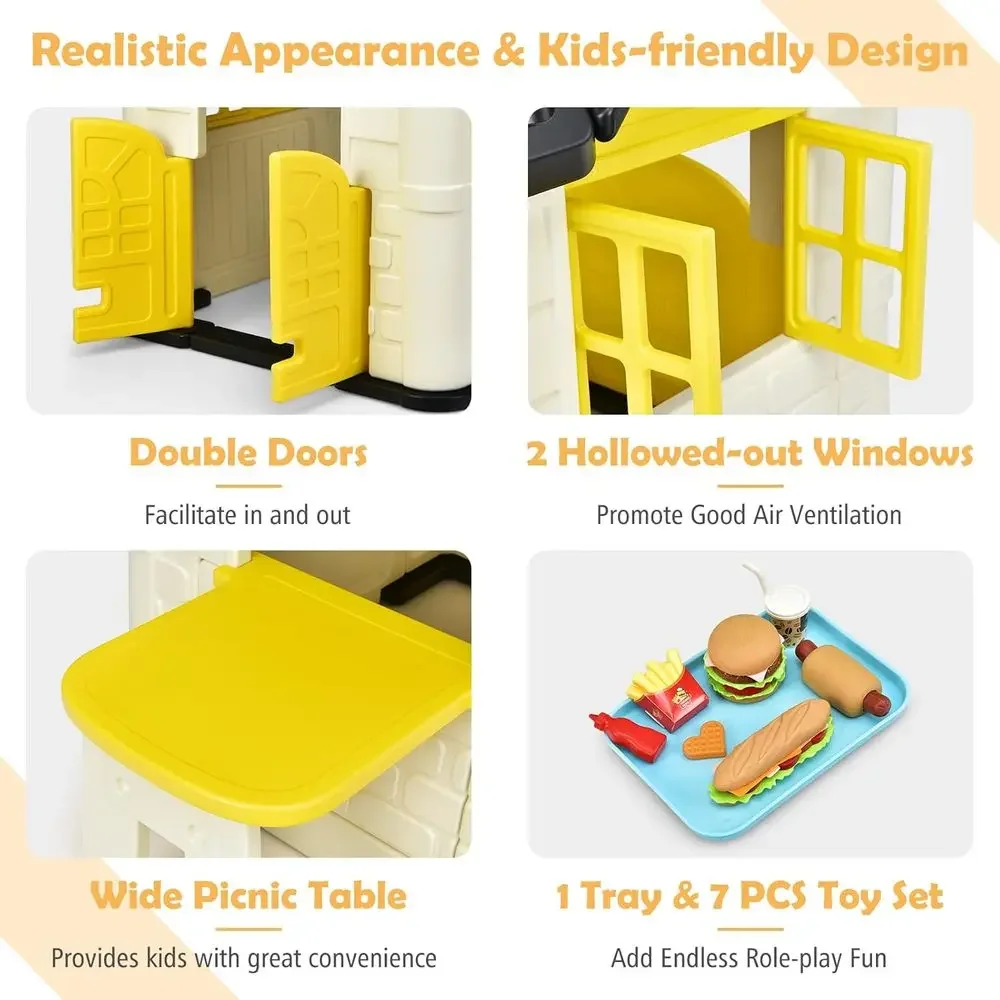 Spielhaus für Kinder, Gartenha – Kids Outdoor Picnic Table Bewertung und Preis