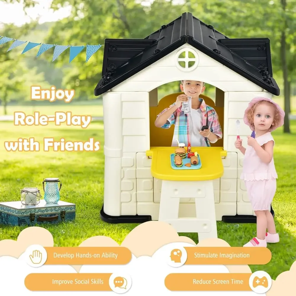Spielhaus für Kinder, Gartenha – Kids Outdoor Picnic Table Bewertung und Preis