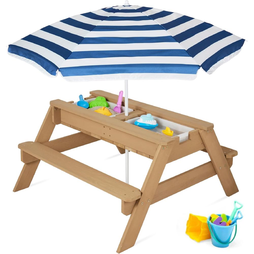 Kinder-Picknicktisch mit Sonne – Kids Outdoor Table With Umbrella Bewertung und Preis