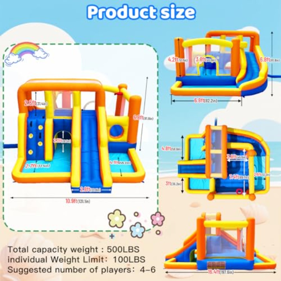 Outdoor-Hüpfburg-Wasserrutsche – Kids Outdoor Zone Bewertung und Preis